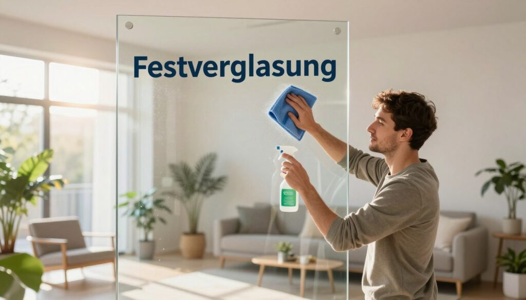Festverglasung Reinigung