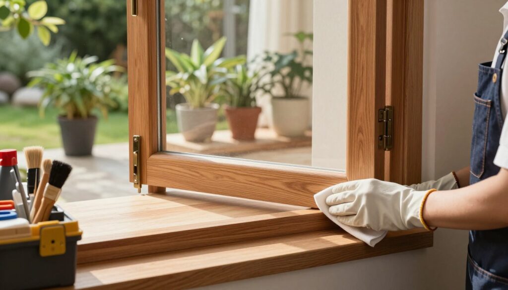 Pflege von Holzfenstern