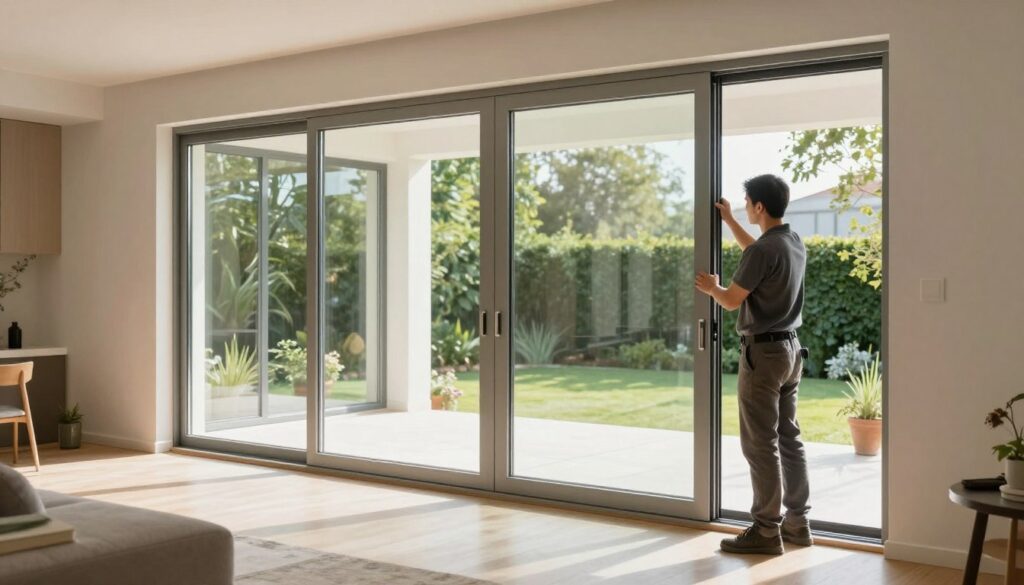 Schiebefenster Einbau