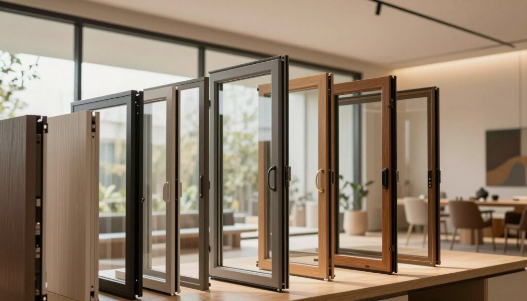 Schiebefenster Materialien