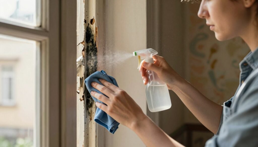 Schimmel am Fenster entfernen