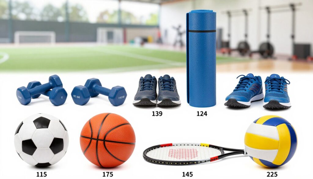 Standardmaße für Sportgeräte