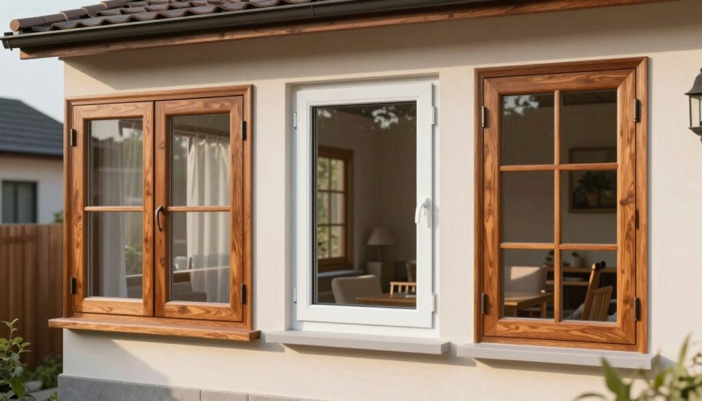 Vergleich von Holzfenstern mit anderen Materialien